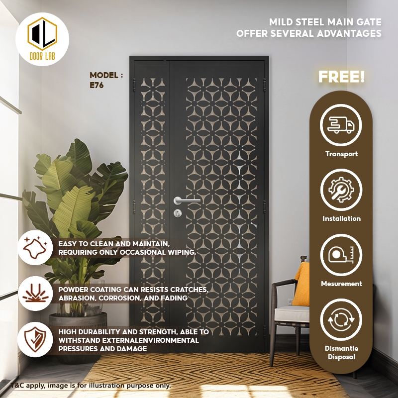 Mild Steel Gate, Metal Gate For HDB Flats, Condo, BTO With Installation ...