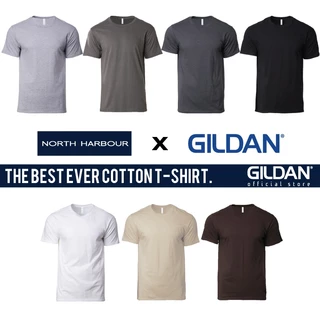GILDAN x NORTH HARBOUR The Best Ever Round Neck Cotton T-Shirt Unisex Adult Plain Crew Neck Tee - NHR1100 Group B