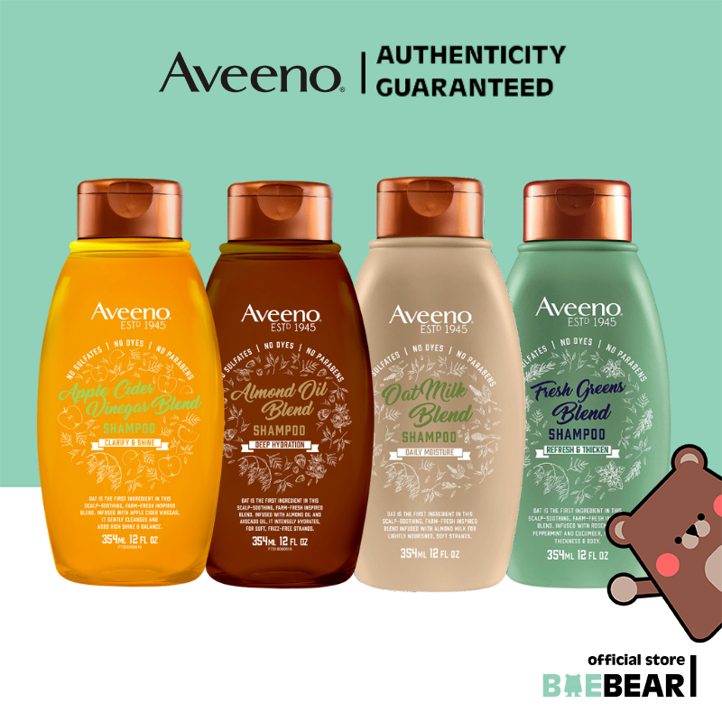 Aveeno Shampoo Collection (Almond Oil Apple Cider Vinegar Oat Milk Fresh Greens) [Baebear
