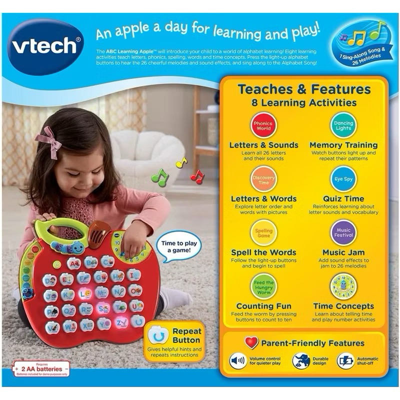 Vtech ABC Learning Apple Spelling Phonics Letter Counting Electronic ...