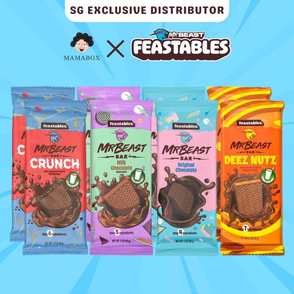 Feastables MrBeast | Original Chocolate| Milk Chocolate | Crunch | Deez ...