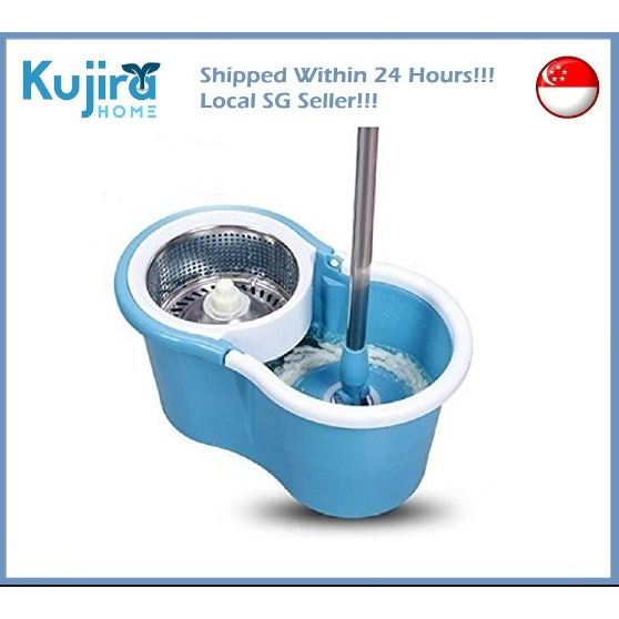 Kujira Homes Spin Mop Bucket Set With Spin 360 Wringer And 2