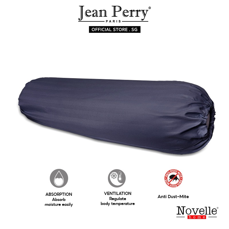 Novelle Silky Tex Embossed 950TC Bolster Case Solid Color Bolster Case