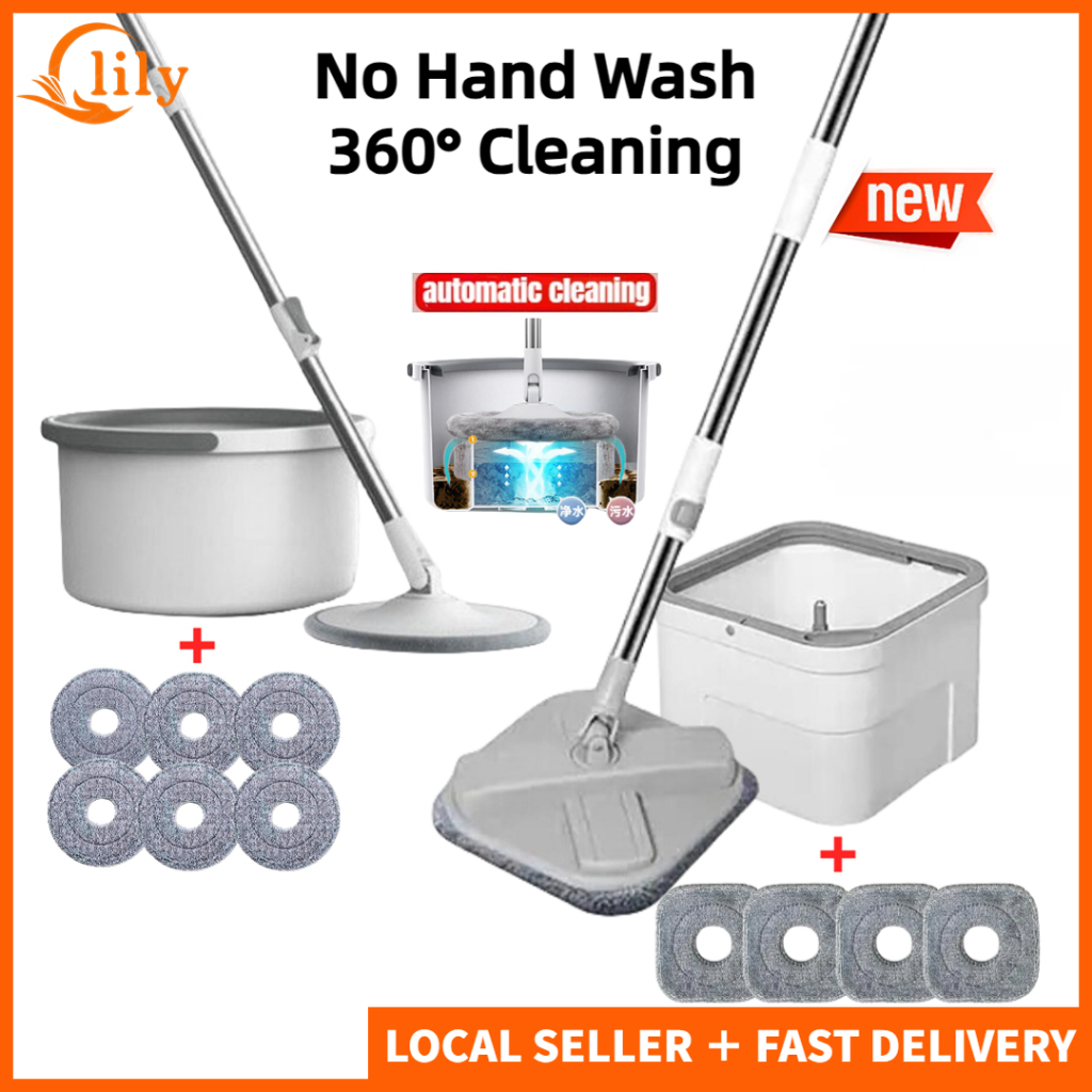 [Free-4 Mop Pads] Spin Mop Sewage Separation Spin Mop Self Cleaning ...