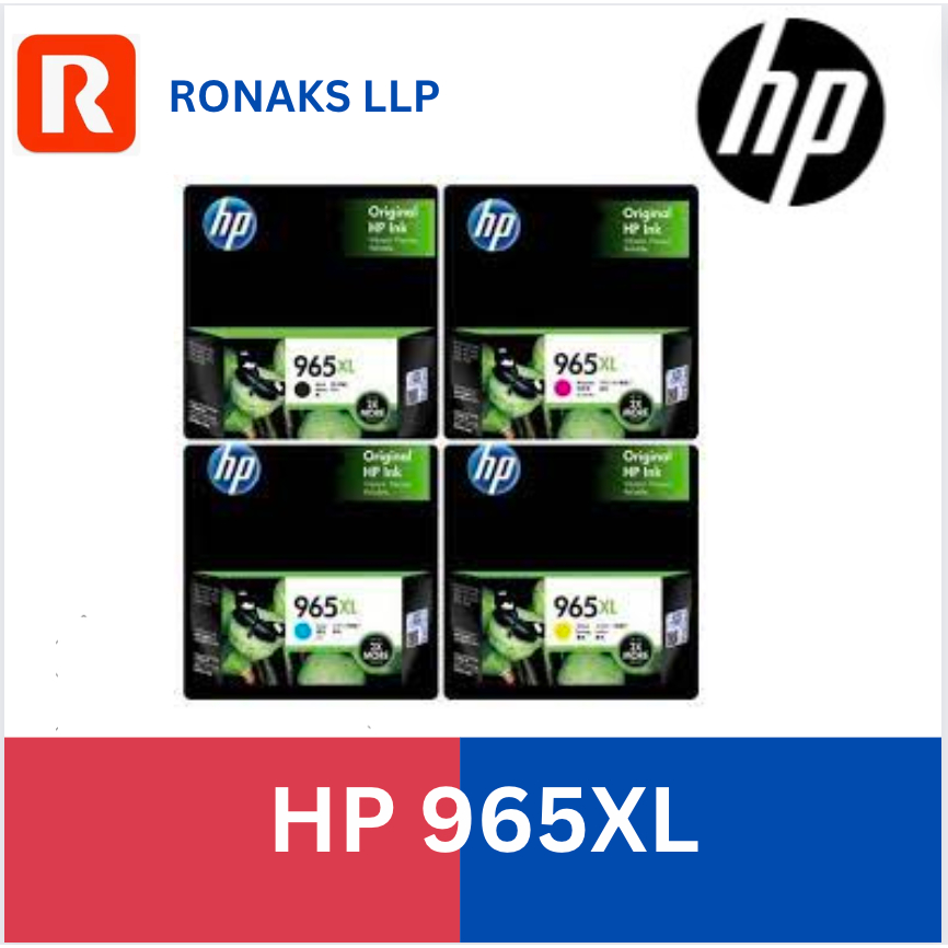 HP 965 / HP965XL / 965XL Original Black Cyan Magenta Yellow Ink ...