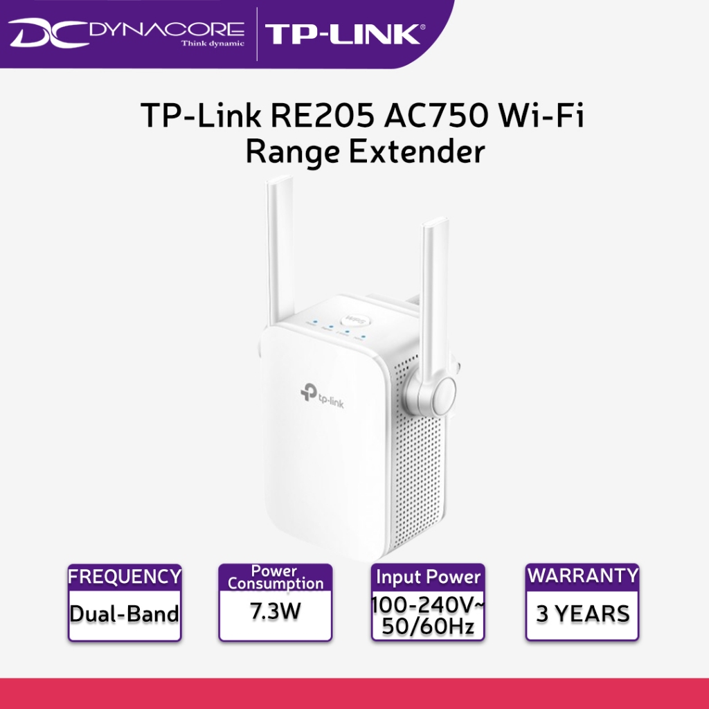TP-Link RE205 AC750 Wi-Fi Range Extender | Shopee Singapore