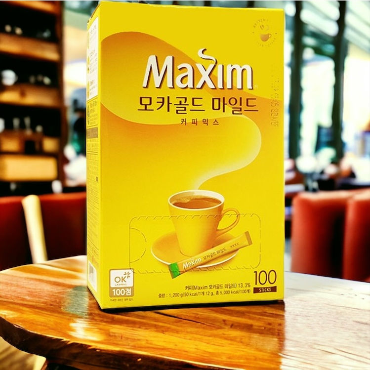 Maxim Korea Mocha Gold Mild Coffee Mix 100 STICKS Korean traditional ...