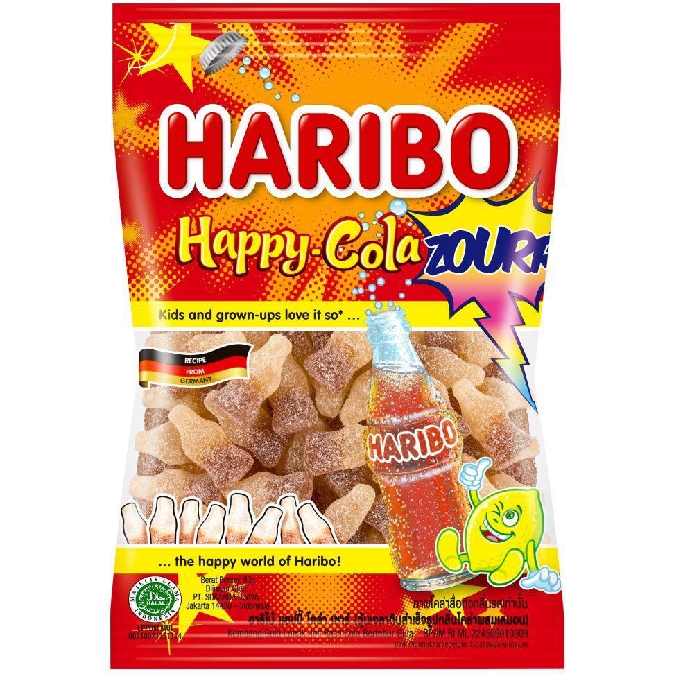 HARIBO Gummies 80g - Mix Sour/Gold Bears/Happy Cola/Happy Cola Zourr ...