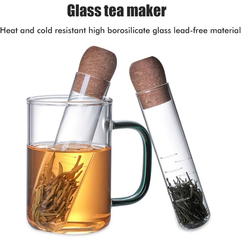 SG Seller [ Gift ] Tea Strainer Transparent Test Tube Design Glass ...
