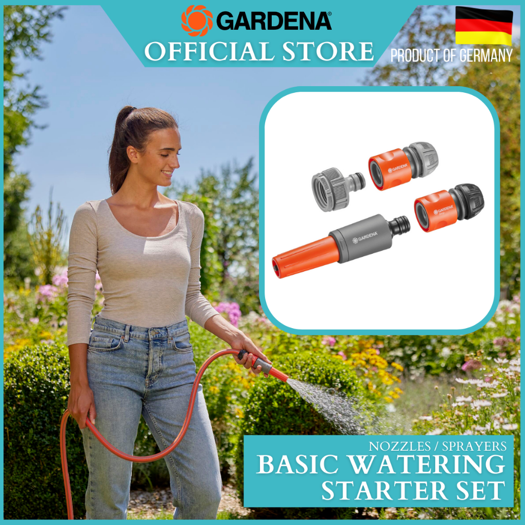 Gardena Basic Watering Starter Set 18960-29 Nozzles Sprayers Irrigation ...