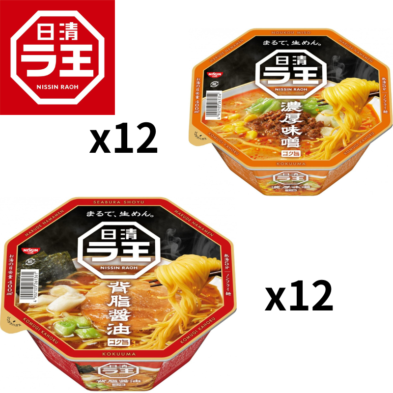 NISSIN FOODS Nissin RaOh Thick Miso/Soy Sauce Cup Noodles Japanese