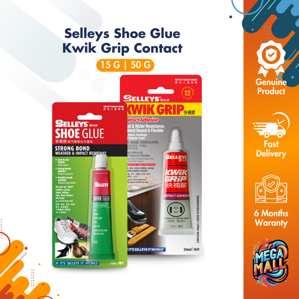 Selleys Shoe Glue Kwik Grip Contact Adhesive Strong Bond Weather Impact