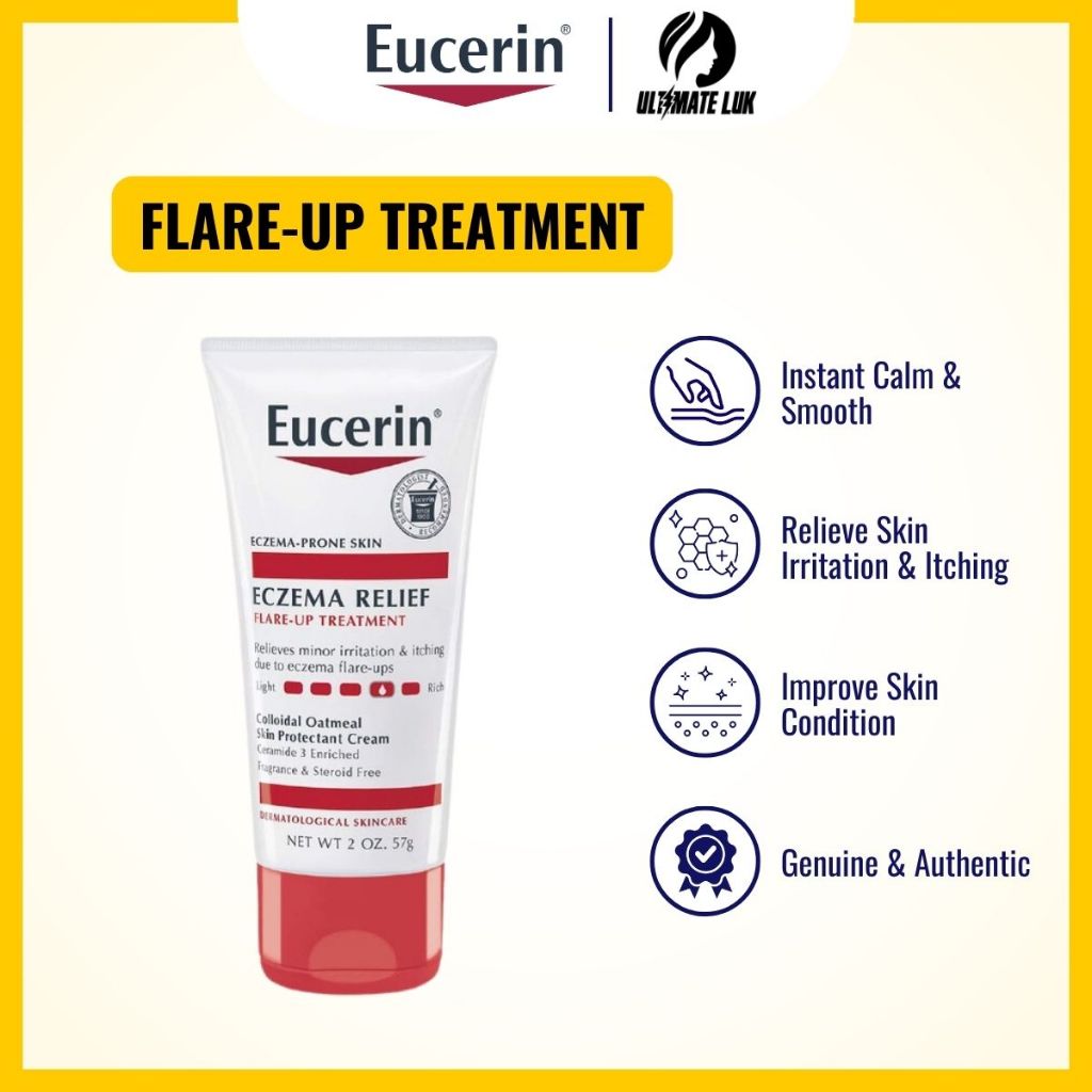 Eucerin, Eczema Relief, Flare Up Treatment, Full Body Lotion, 24h ...