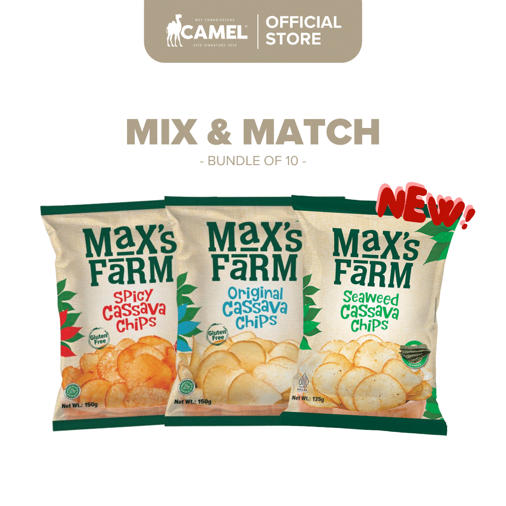 Max's Farm Cassava Chips 135g/150g (Bundle of 10) | Shopee Singapore