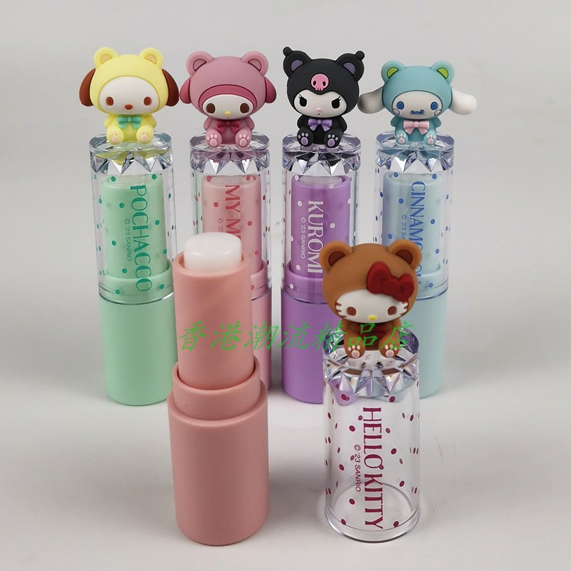 Japan Sanrio Kitty Melody Kuromi Pochacco Cinnamoroll Lip Cream Balm ...