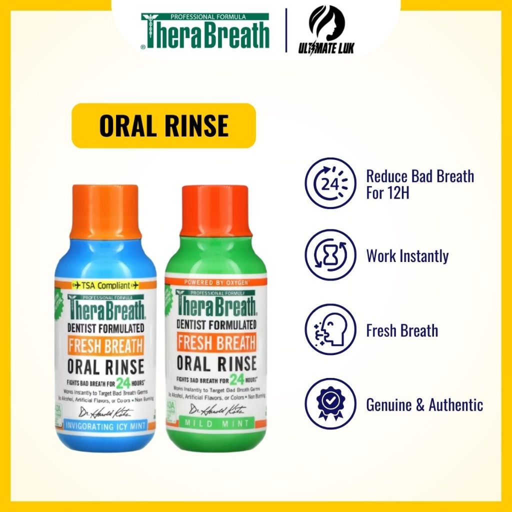 TheraBreath, Fresh Breath Oral Rinse, Invigorating Icy Mint, Mind Mint