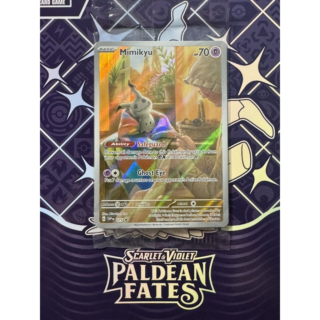 65 Count Matte Card Sleeves Pokemon Paldean Fates Mimikyu Card Sleeves - 65  Count, Sealed Matte Finish Sleeves Pokemon Card Sleeves