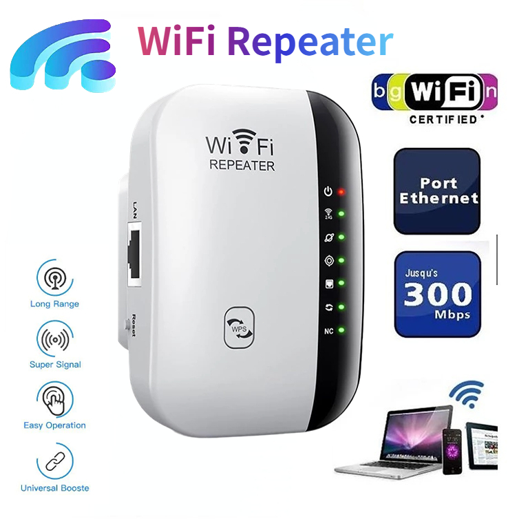 300Mbps Wifi Repeater Wireless Range Booster Extender 802.11N Network ...