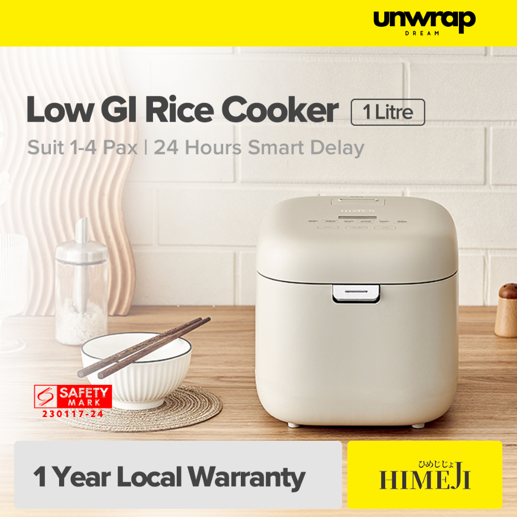HIMEJI 1L Low GI Rice Cooker (HRC0A001) - Suit 1-4 pax | Low Carbs ...