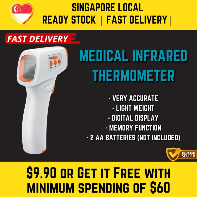 [SG Instock Cheapest] Medical Non Contact Infared Thermometer Gun ...