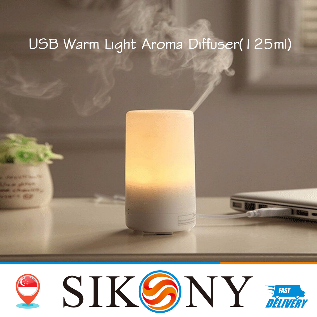 125ml Ultrasonic Aroma Humidifier Essential Oil Diffuser Electric ...