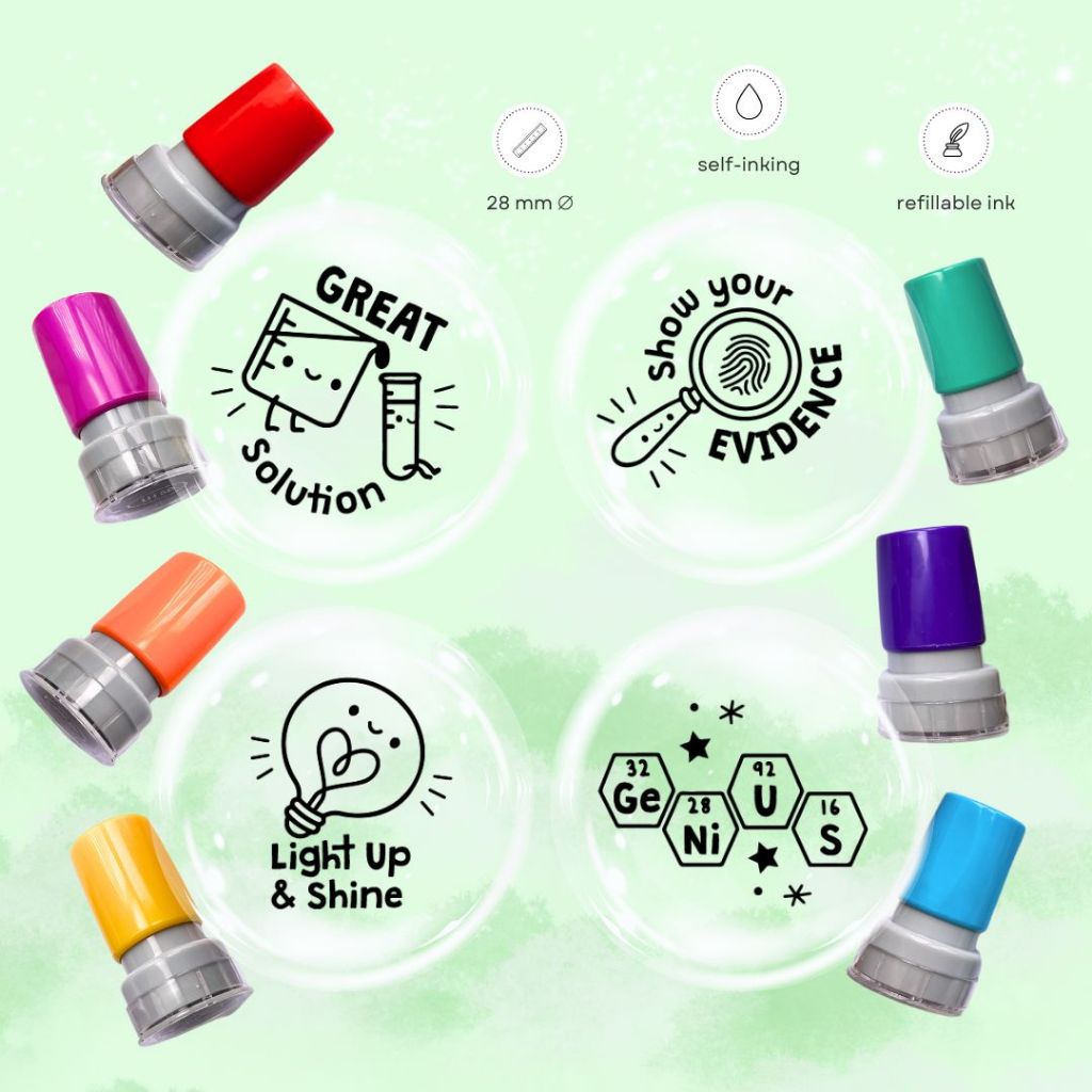 Science Teacher Stamp(s) | Science | 28mm | Round | Shopee Singapore
