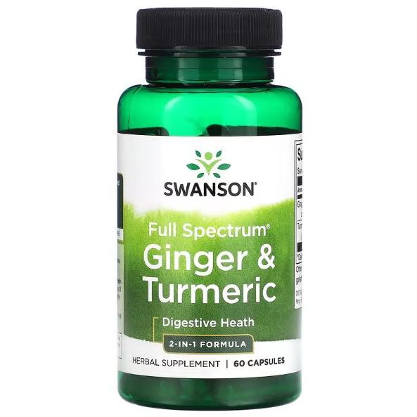 [SG] Swanson Full Spectrum Ginger & Turmeric 60 Caps - Digestive Health ...