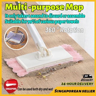 4X Disposable Mop,Washable Durable Replacement Microfiber Pads Dust Push  Mop Clo