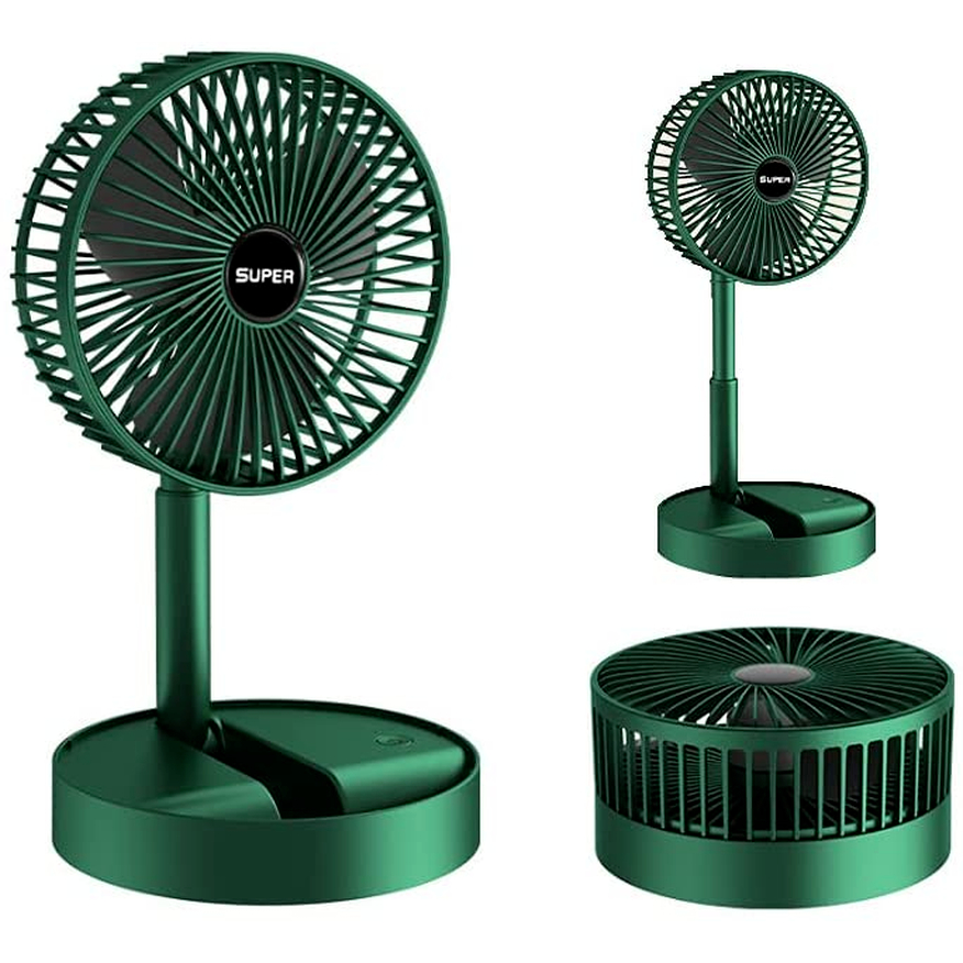 042) PORTABLE DESK TABLE FAN RECHARGEABLE FOLDAWAY STANDING FANS ...