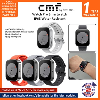  CMF BY NOTHING Watch Pro Smartwatch,1.96'' AMOLED Display, IP68  Water Resistant Multi-System GPS Fitness Tracker with Health Monitoring,  13Day Battery Life (Orange) : Electronics