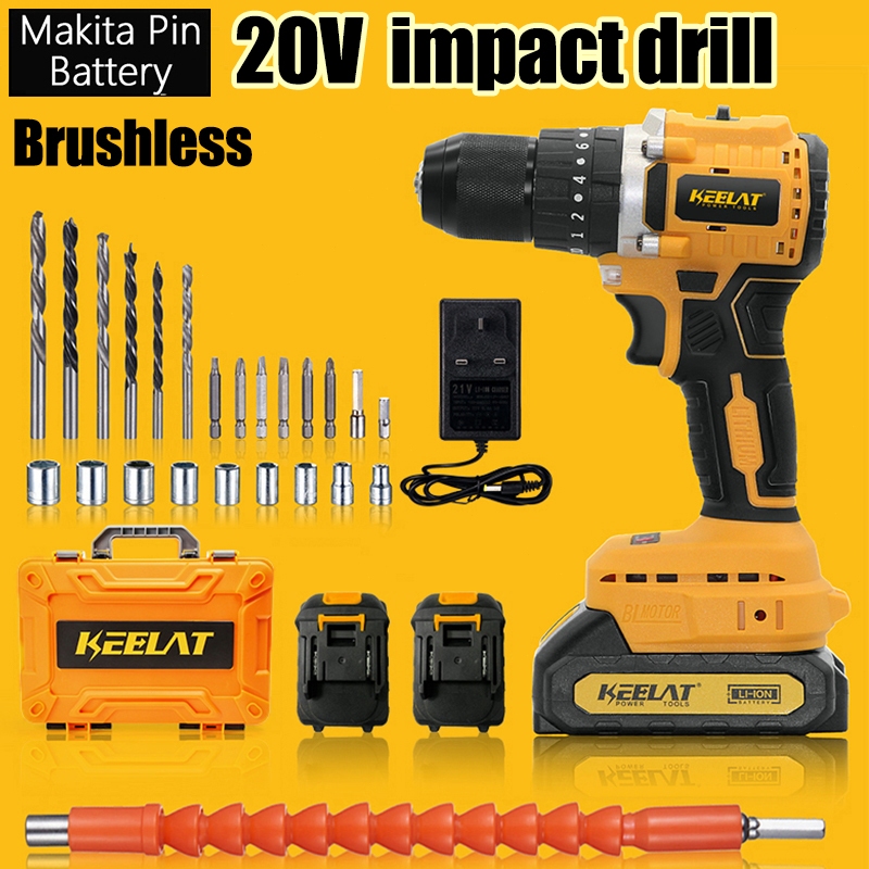 KEELAT KCD007 Cordless Impact Drill Electric Mini Screwdriver Cordless ...