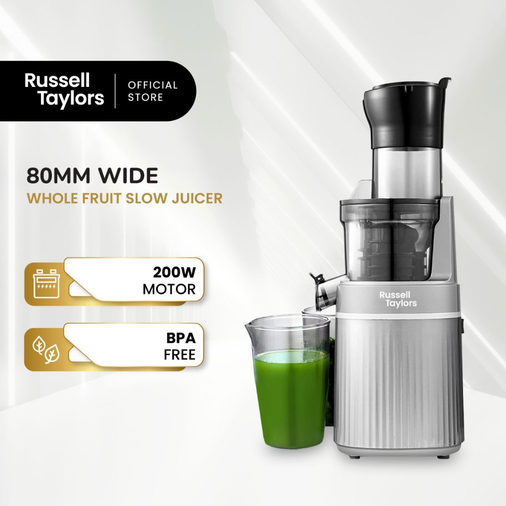Russell Taylors Masticating Cold Press Slow Juicer Whole Fruit Extra