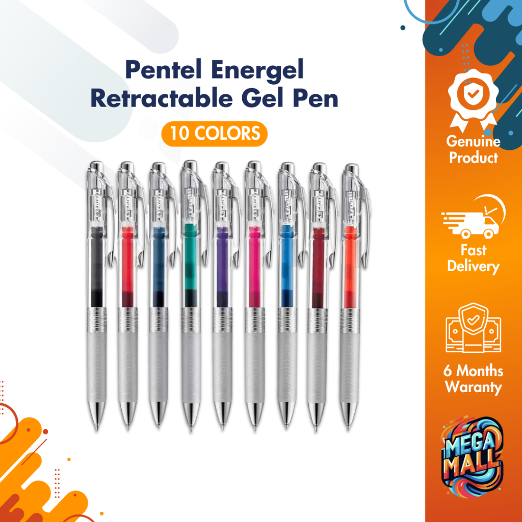 Pentel Energel Infree Retract 0.7mm Gel Pen Smooth Sleek Premium