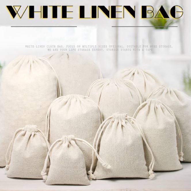 [SG ready stocks] Drawstring Burlaps Pouch Linen Pouch perfume bags ...