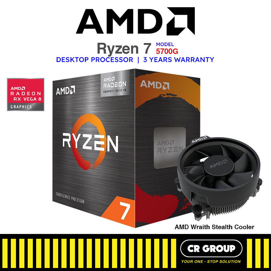 AMD Ryzen 7 5700/5700G/5700X/5700X3D Desktop Processor (3Yrs Warranty ...