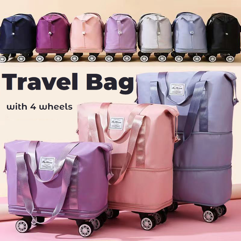 Foldable Travel Bag Luggage Bag with Wheels Travel Trolley Bag ...