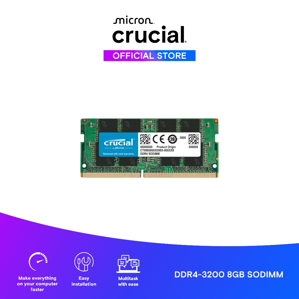 Crucial 8GB DDR4-3200 SODIMM メモリー Crucial 8GB DDR4-3200 SODIMM - CT8G4SFRA32A | Shopee Singapore