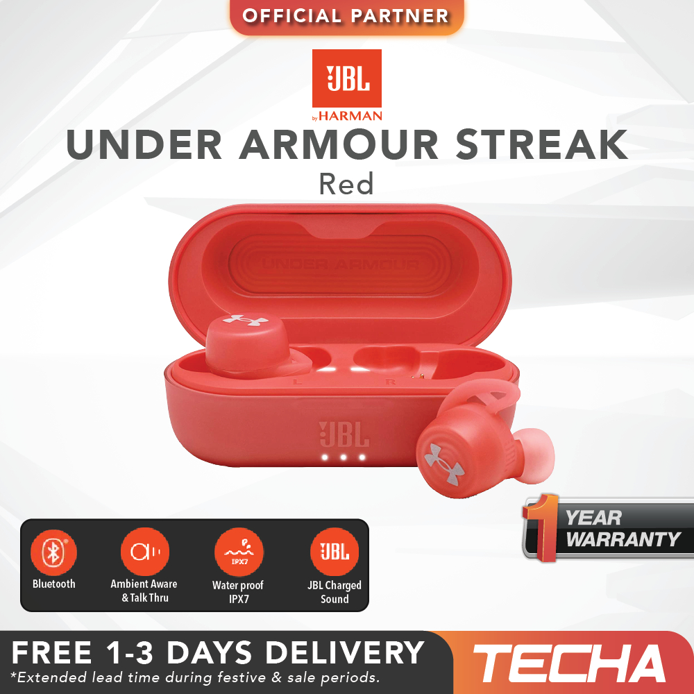 FAST SHIP JBL Under Armour Streak True Wireless Ultra Compact in Ear Sport Headphones Shopee Singapore