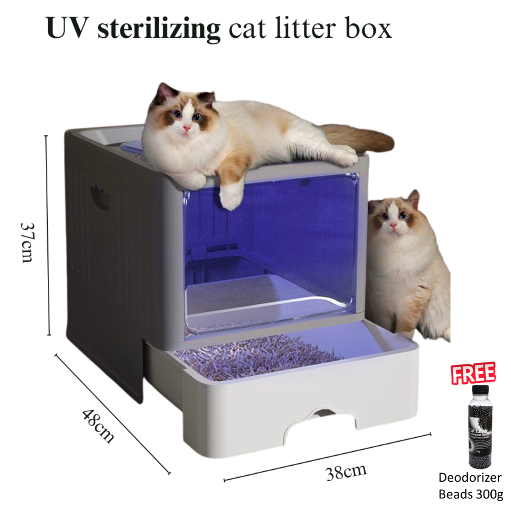 Cat Litter Box Full Enclosed Flip Cat Litter Box With Odor Removal Cat Closed Litter Pet Toilet Shopee Singapore