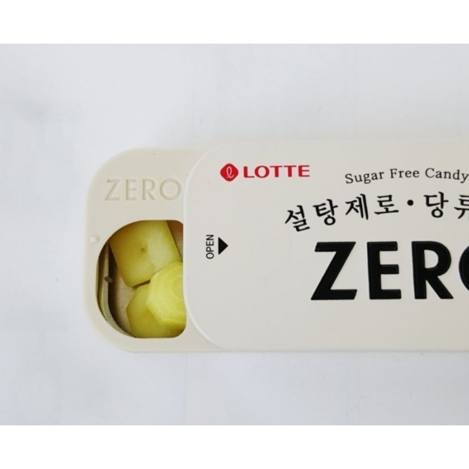 LOTTE] Zero Candy 28g 3 flavors Peach Mint, Lemon Mint, Peppermint
