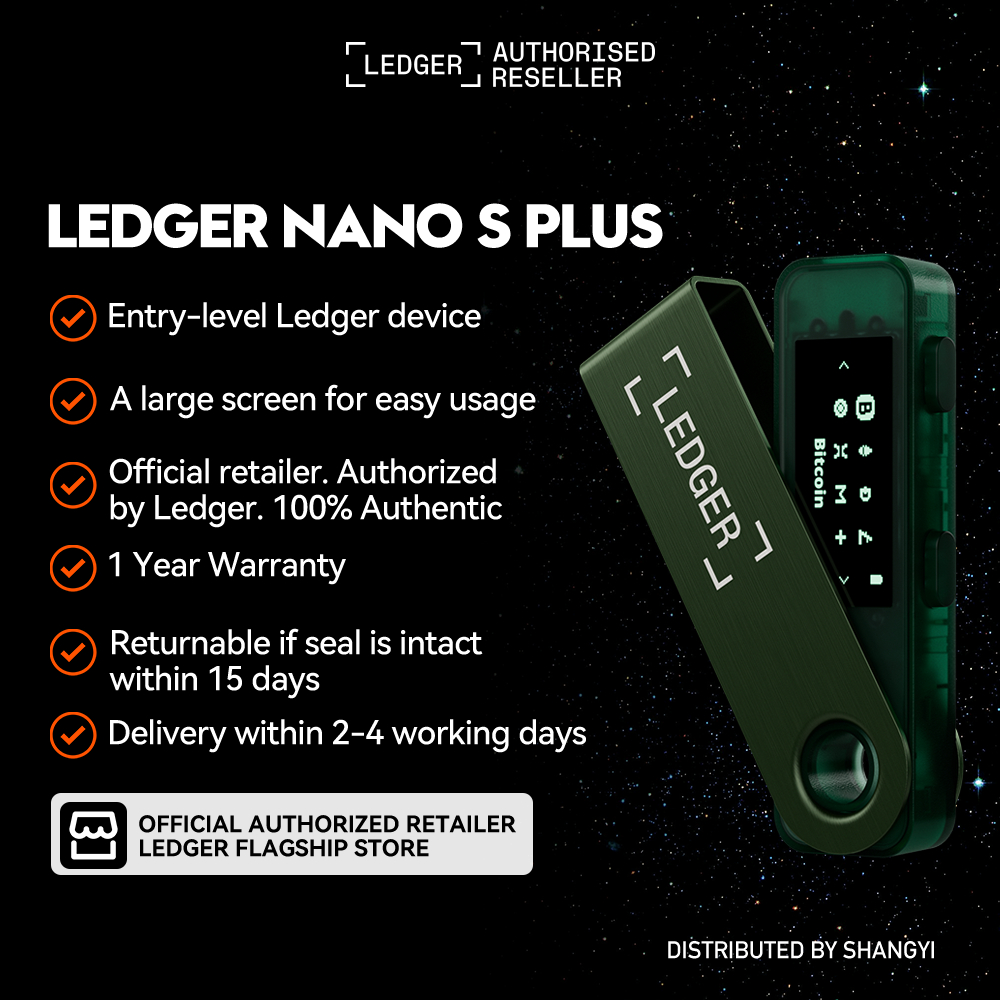 Official Authorized Retailer]Ledger Nano S Plus Crypto Hardware Cold Wallet  Emerald Green | Shopee Singapore