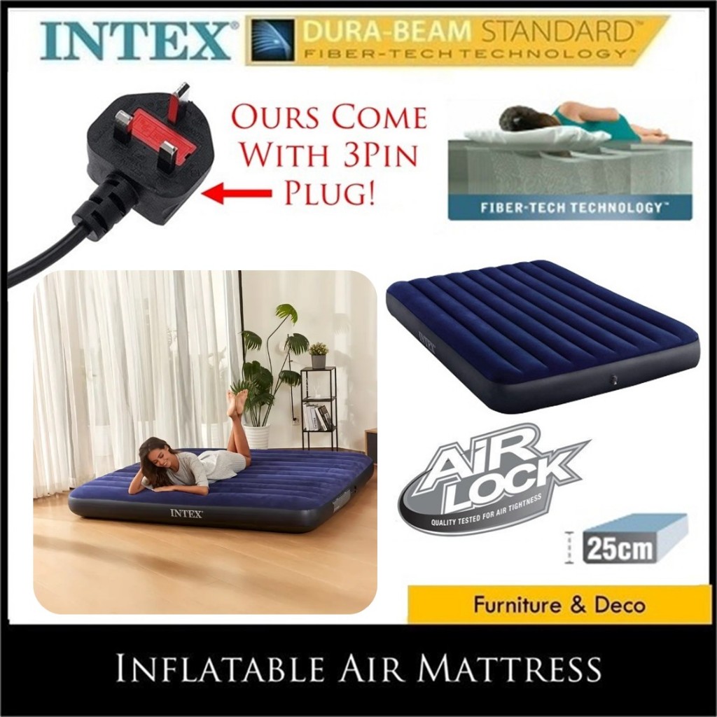Intex Inflatable Air Bed Mattress Single / Super Single / Queen / Super ...