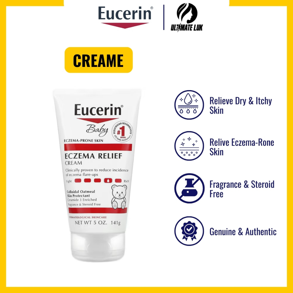 Eucerin, Baby, Eczema Relief Cream, 5 oz (141 g) - 8 oz (226g) | Shopee ...