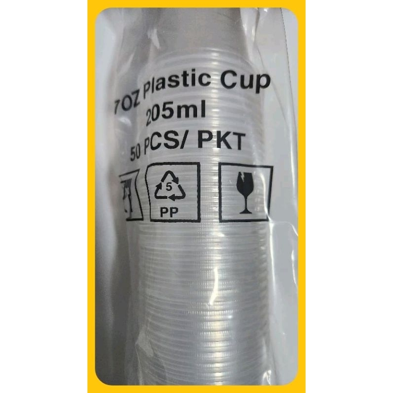 🔶️SG Ready Stock🔶️ 7oz Clear Plastic Cup (±50pcs/pkt) | Disposable ...