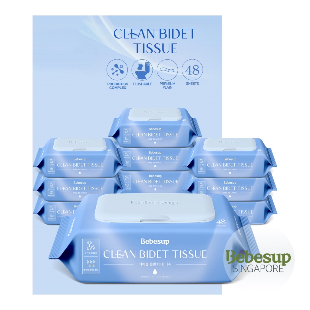 [Official] Bebesup Clean Bidet Wet Tissue (Flushable Wet Wipes), 48s x ...