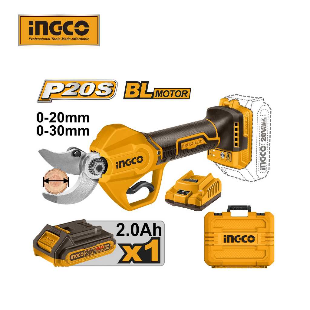 INGCO High-Quality Brushless Cordless Power Shear with Li-Ion Battery ...