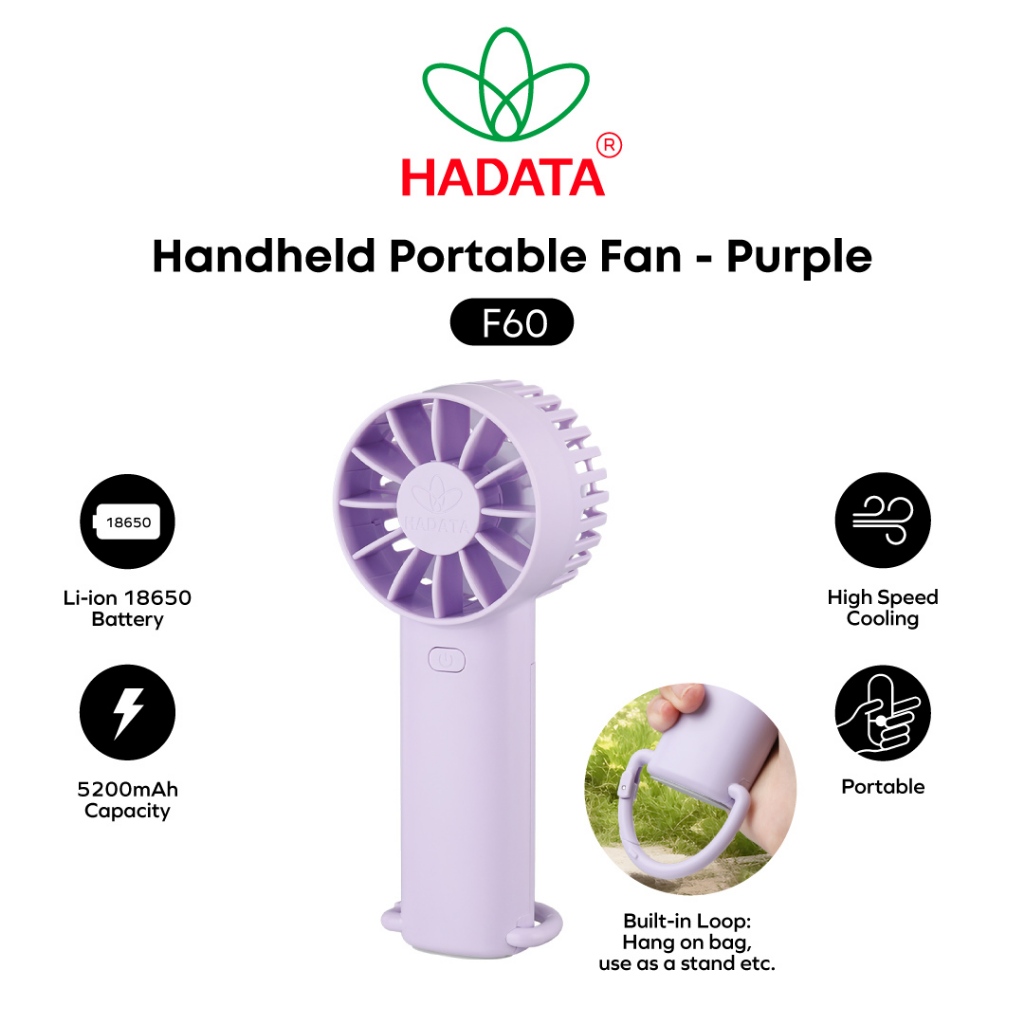 Hadata F60 Handheld Portable Fan | Shopee Singapore
