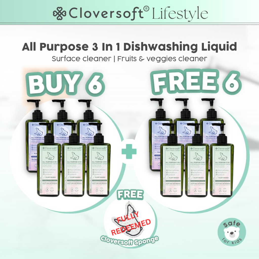 [Cloversoft Official] All Purpose 3in1 Dishwashing Liquid Fruits and