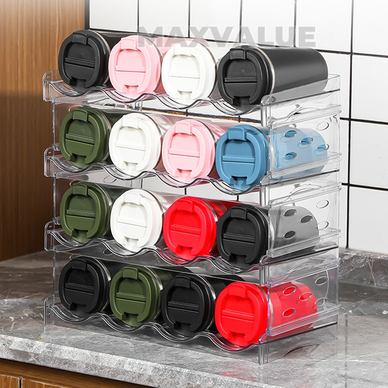 Maxvaluesg® Wine Rack Water Flask Bottle Organizer Thermos Holder Multi ...