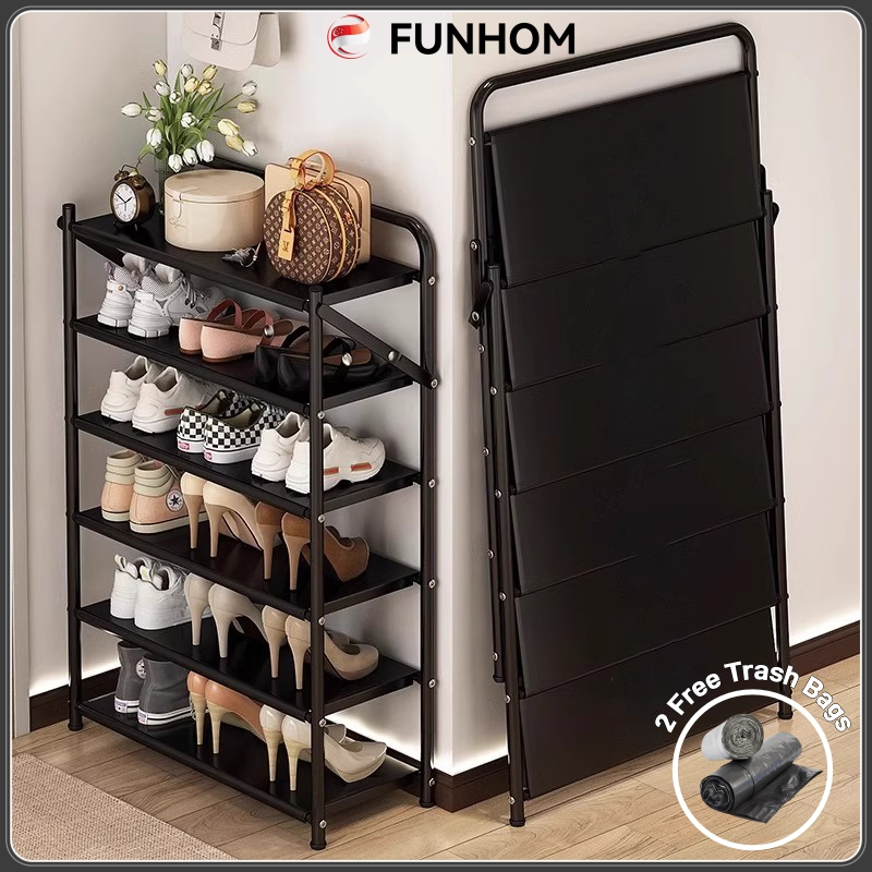 [SG Stock]Installation Free Shoe Cabinet Foldable Shoe Rack Space ...